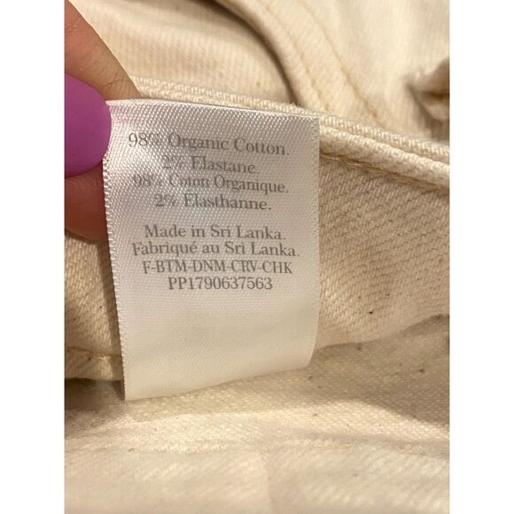 NWT Everlane The Curvy Cheeky Stretch Jean High Rise Straight Leg 28 / 6 Ecru - Picture 8 of 14